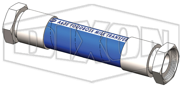 Rubber FOODBOSS Milk Food & Beverage Suction & Delivery Hose (A635)